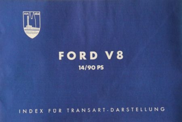 Ford V8 24/90 PS Transart-Index 1939 Carbrochure (8134)